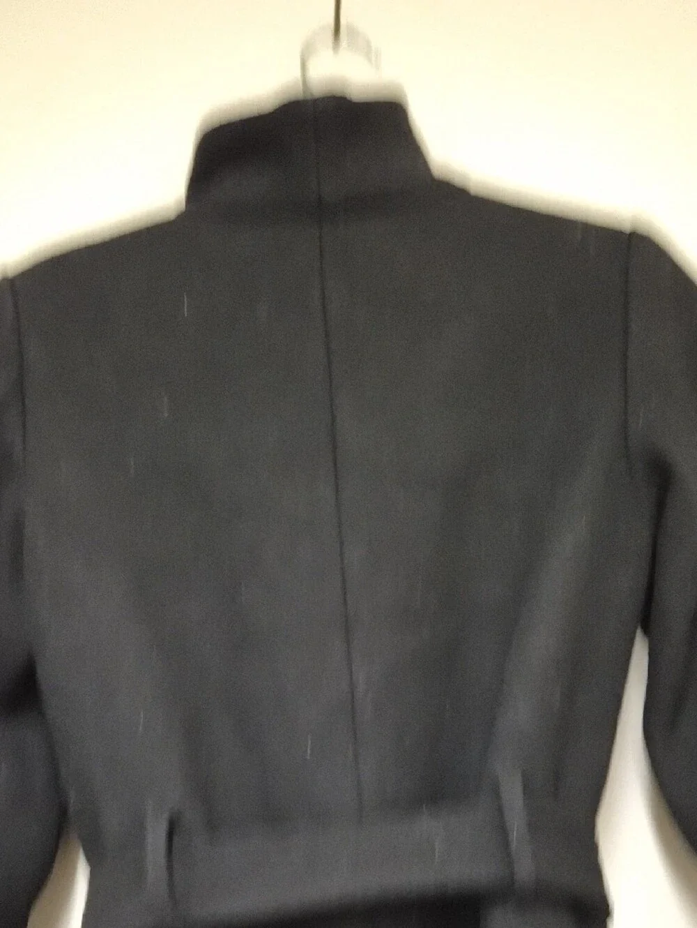 kate spade Black Long Wool Belted Trench Coat Size XXS